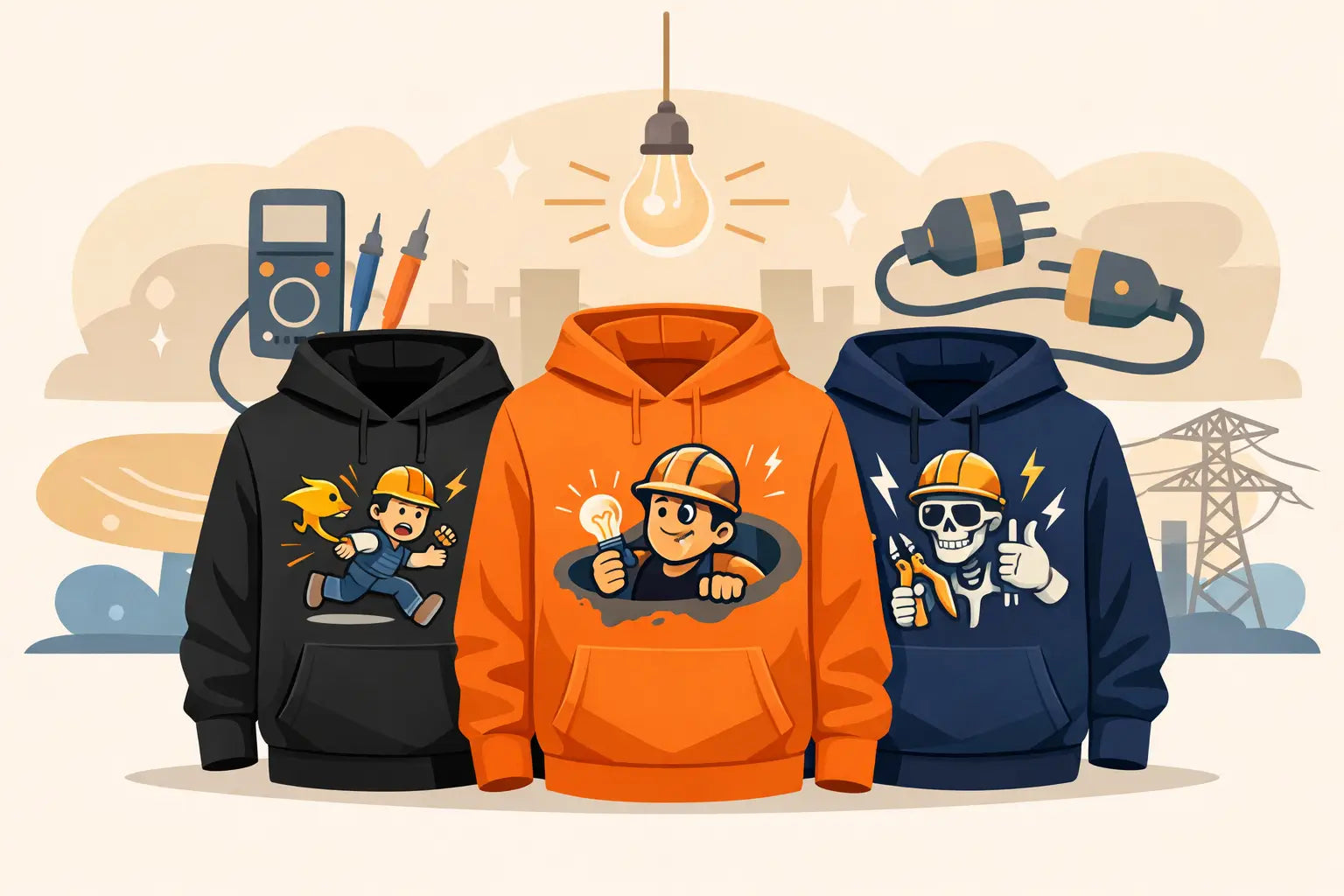 Funny Electrician Hoodies That Actually Hit