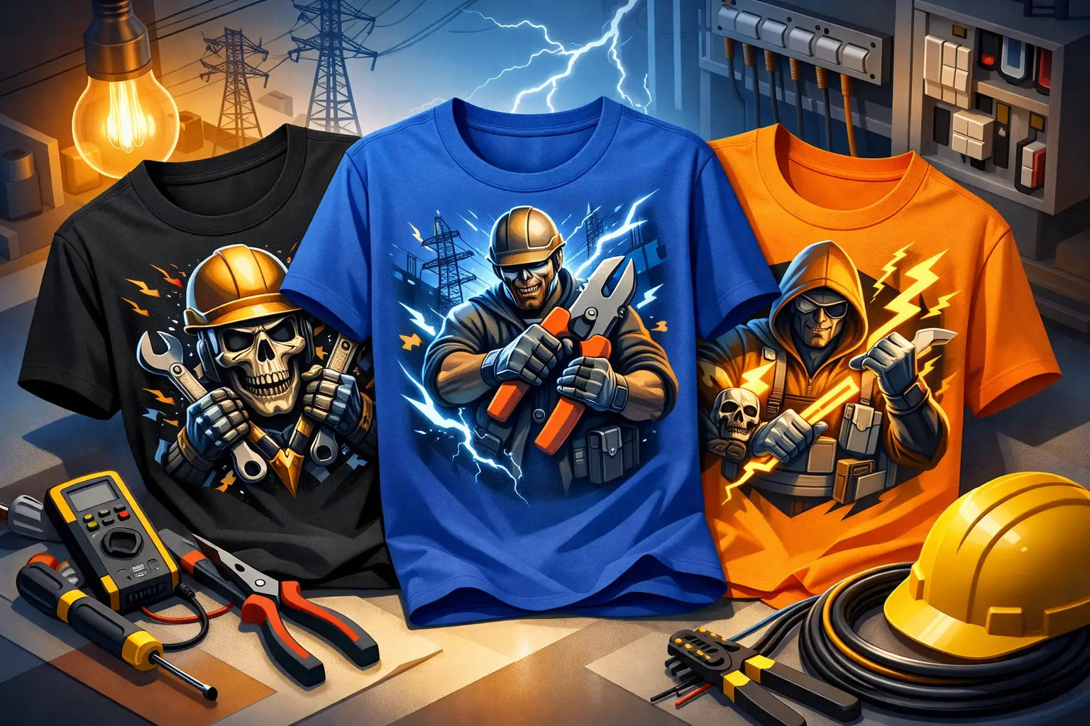 Electrician Graphic T Shirts That Hit Hard